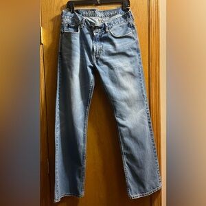 American Eagle Outfitters Light Wash Low Rise Boot Men's Jeans Denim. Distressed